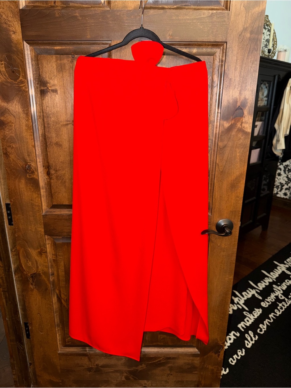 ANTONIO MELANI Bold Red Asymmetrical Midi Skirt
